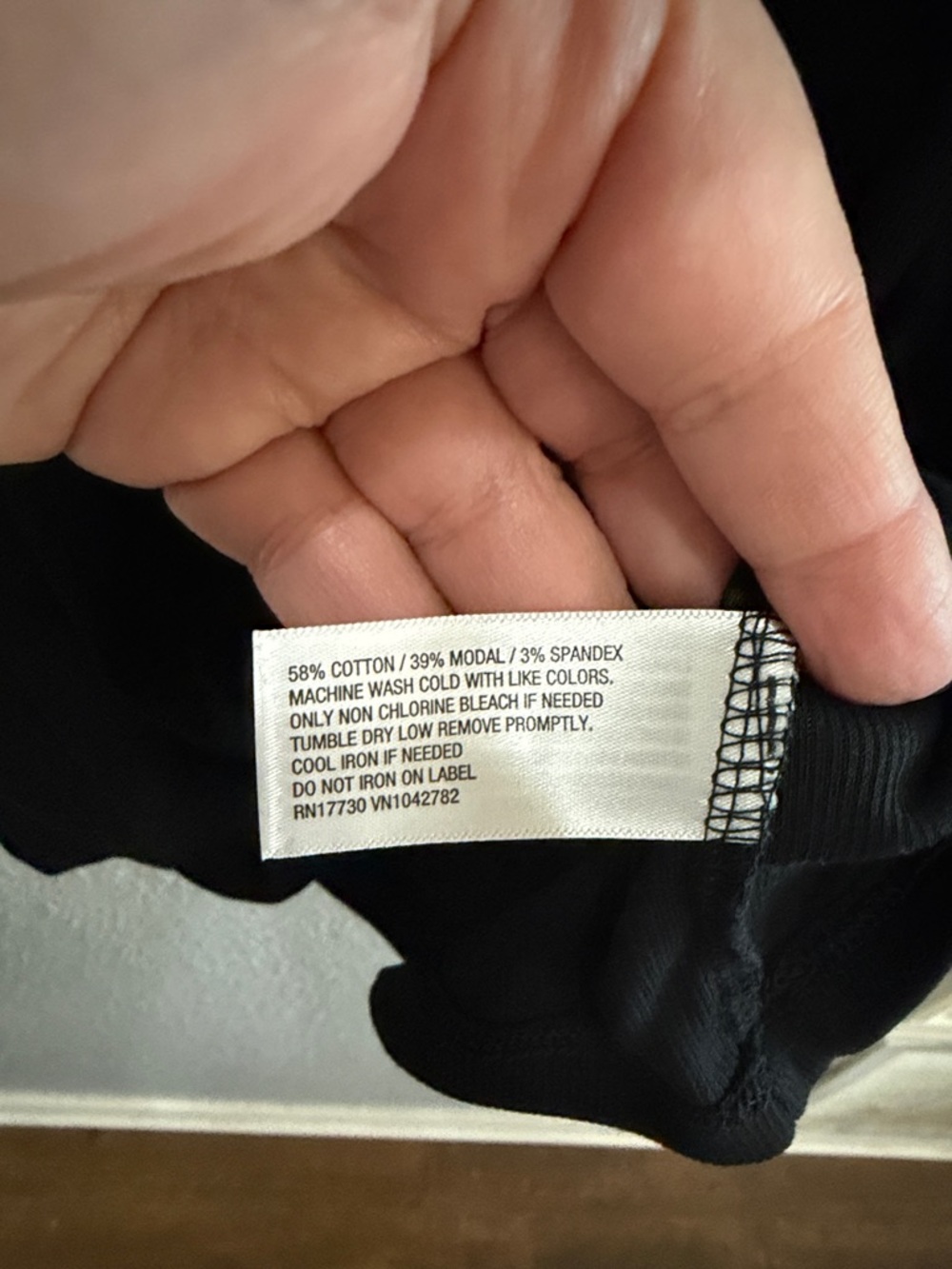 A New Day Black Tee with White Ribbed Collar size 4X - Picture 4 of 4